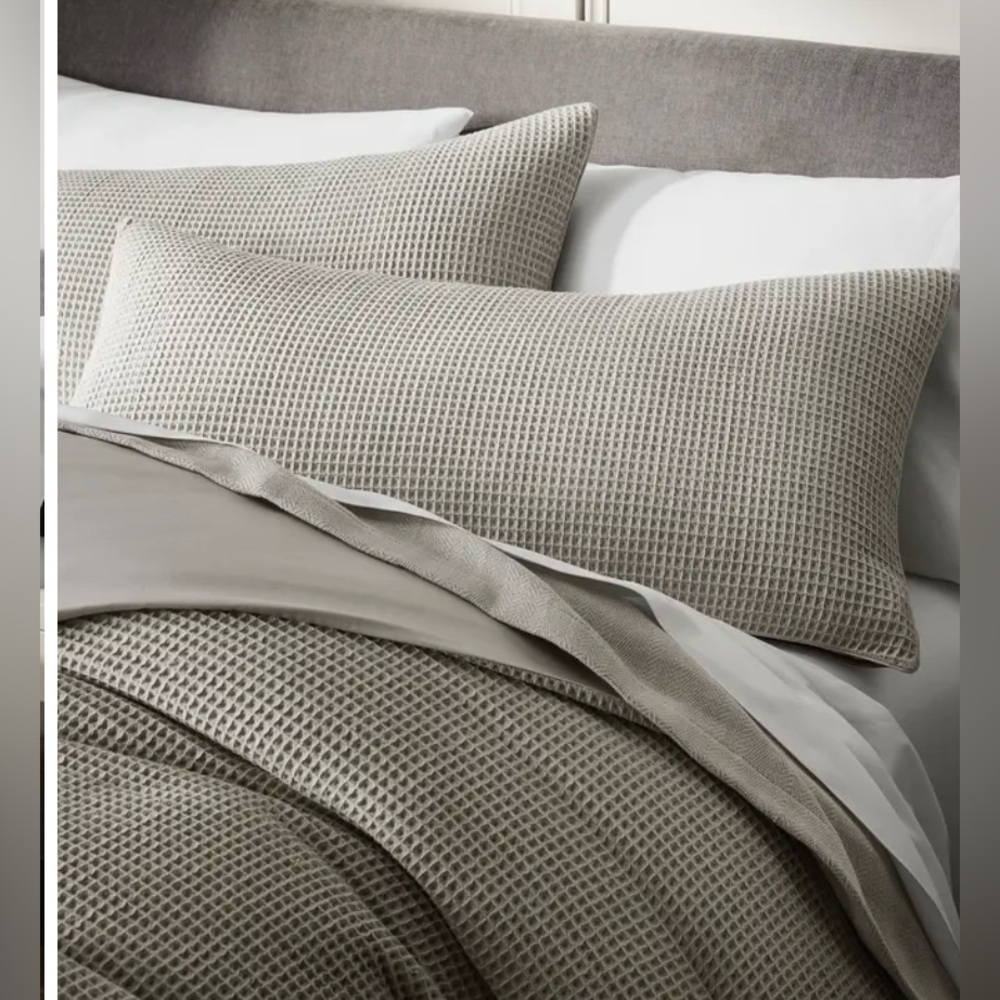 Boll & Branch Waffle Weave Organic Cotton Duvet Cover & Sham Set NWOT